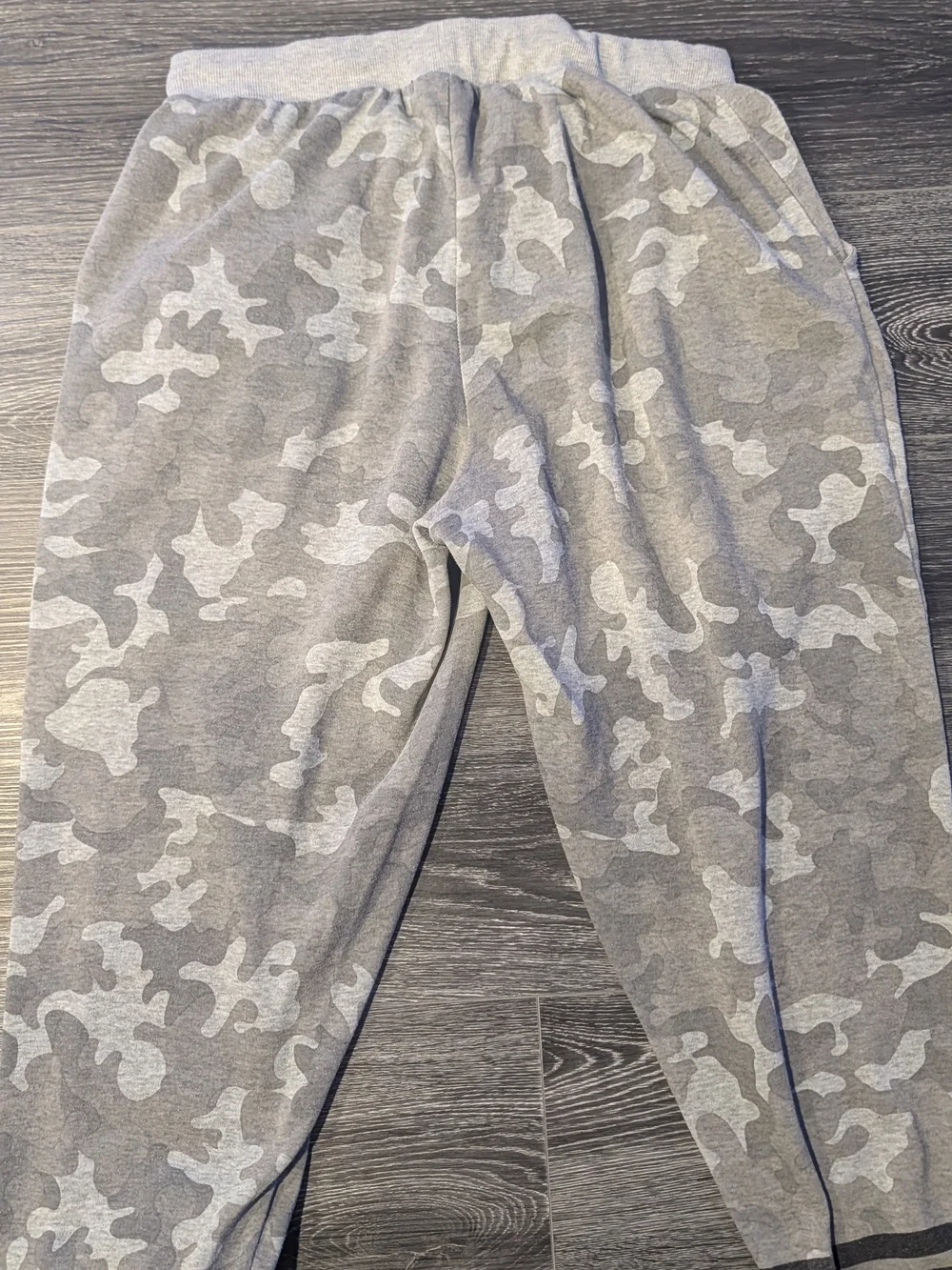 New Look Gray Camo Track Joggers with Black Drawstring